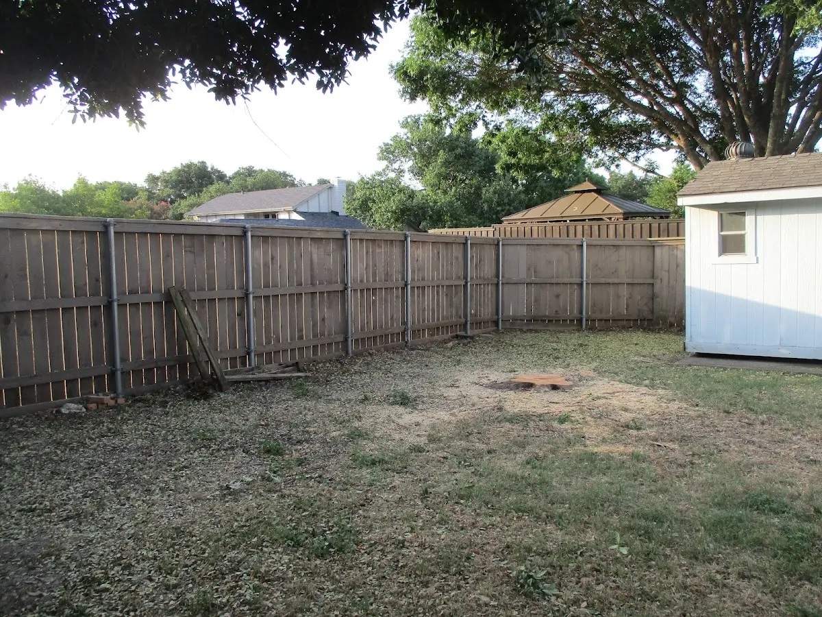 Cleared yard after professional tree removal in Lake Village